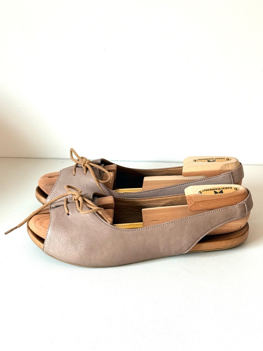 Bueno Keely Leather Open Peep Toe Lace Up Bowtie Slingback Sandal - Picture 6 of 11